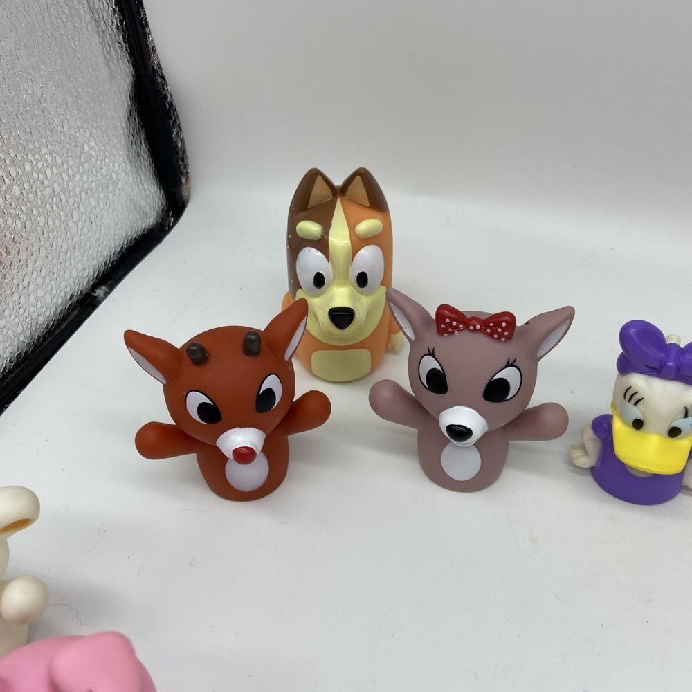 15pc Finger Puppet Lot Bluey Disney Donald Pluto Paw Patrol Baby Shark Animals - Picture 3 of 11